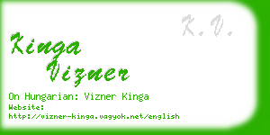 kinga vizner business card